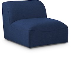 Miramar Navy Durable Linen Textured Armless