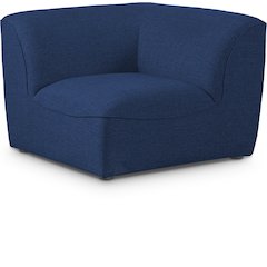 Miramar Navy Durable Linen Textured Corner