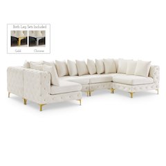 Tremblay Cream Velvet Modular Sectional