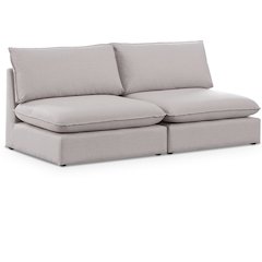 Mackenzie Beige Durable Linen Textured Modular Sofa