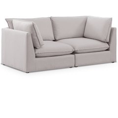 Mackenzie Beige Durable Linen Textured Modular Sofa