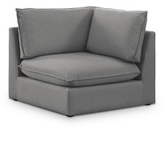 Mackenzie Grey Durable Linen Textured Corner Chair