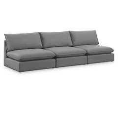 Mackenzie Grey Durable Linen Textured Modular Sofa