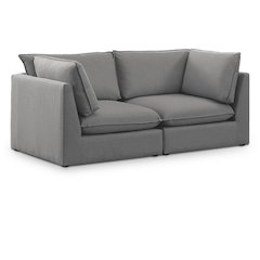 Mackenzie Grey Durable Linen Textured Modular Sofa
