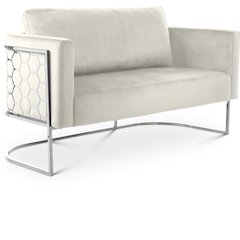 Casa Cream Velvet Loveseat
