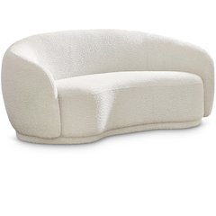 Hyde Cream Boucle Fabric Loveseat