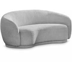 Hyde Grey Boucle Fabric Loveseat