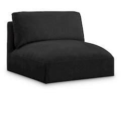 Ease Black Polyester Fabric Armless