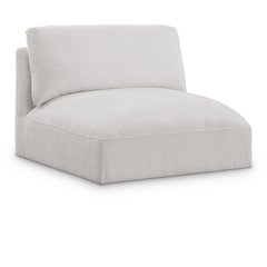 Ease Cream Polyester Fabric Armless