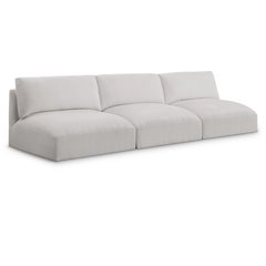 Ease Cream Polyester Fabric Modular Sofa
