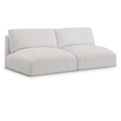 Ease Cream Polyester Fabric Modular Sofa