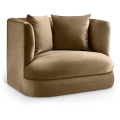 Alder Beige Velvet Chair