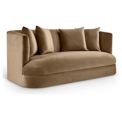 Alder Beige Velvet Loveseat