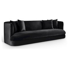 Alder Black Velvet Sofa