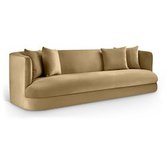 Alder Camel Velvet Sofa