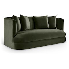 Alder Green Velvet Loveseat