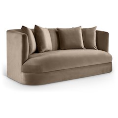 Alder Taupe Velvet Loveseat