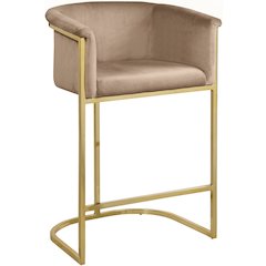 Donatella Beige Velvet Stool