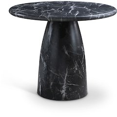 Cosenza Black 36" Marble Finish Concrete Dining Table