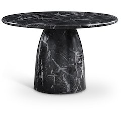 Cosenza Black 48.5" Marble Finish Concrete Dining Table