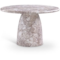 Cosenza Brown 48.5" Marble Finish Concrete Dining Table