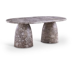 Cosenza Brown 78" Marble Finish Concrete Dining Table