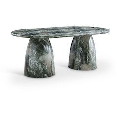 Cosenza Green 78" Marble Finish Concrete Dining Table