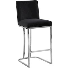 Heidi Black Velvet Stool