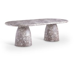 Cosenza Brown 96" Marble Finish Concrete Dining Table