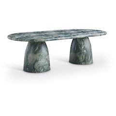 Cosenza Green 96" Marble Finish Concrete Dining Table