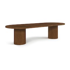 Belinda 90" / 106.5" / 123" Brown Oak Wood Dining Table