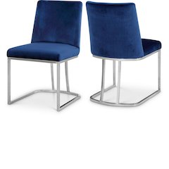 Heidi Navy Velvet Dining Chair, Set of 2