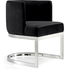 Gianna Black Velvet Dining Chair