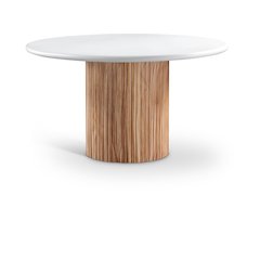 Sanremo White Concrete 53" Finished Concrete Indoor/Outdoor Dining Table