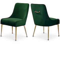 Owen Green Velvet Dining Chair, Set of 2