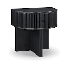 Cortland Black Acacia Veneer And Solid Wood Night Stand