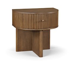 Cortland Brown Acacia Veneer And Solid Wood Night Stand
