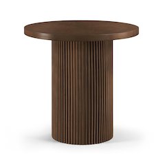 Belinda Brown Oak Veneer And Solid Wood Counter Height Table