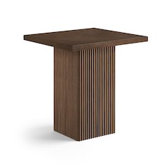 Belinda Brown Oak Veneer And Solid Wood Counter Height Table