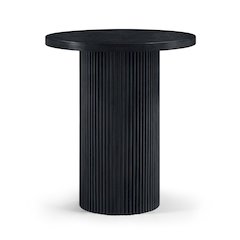 Belinda Black Oak Veneer And Solid Wood Bar Height Table