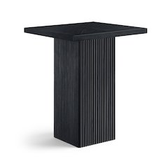 Belinda Black Oak Veneer And Solid Wood Bar Height Table