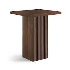 Belinda Brown Oak Veneer And Solid Wood Bar Height Table