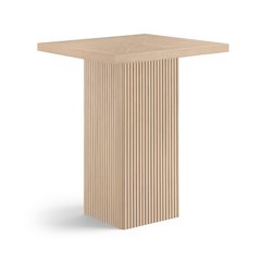 Belinda Natural Oak Veneer And Solid Wood Bar Height Table