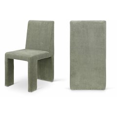 Benson Green Microsuede Corduroy Fabric Dining Chair, Set of 2