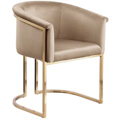 Tierra Beige Velvet Dining Chair