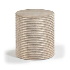 Rapallo Travertine Concrete Indoor/Outdoor End Table