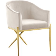 Xavier Cream Velvet Dining Chair