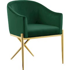 Xavier Green Velvet Dining Chair