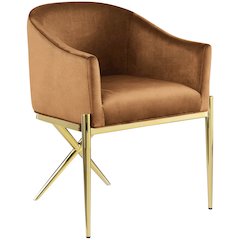 Xavier Saddle Velvet Dining Chair