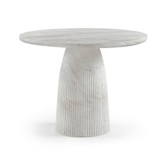 Venosa 42" White Concrete Indoor/Outdoor Dining Table